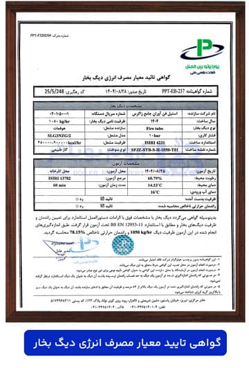 انرژی3 گواهینامه ها و افتخارات